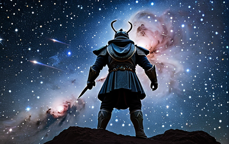 별자리와 별자리 도서 추천 - **Orion the Hunter:** "A majestic depiction of the Orion constellation, showcasing the Belt of Orion...